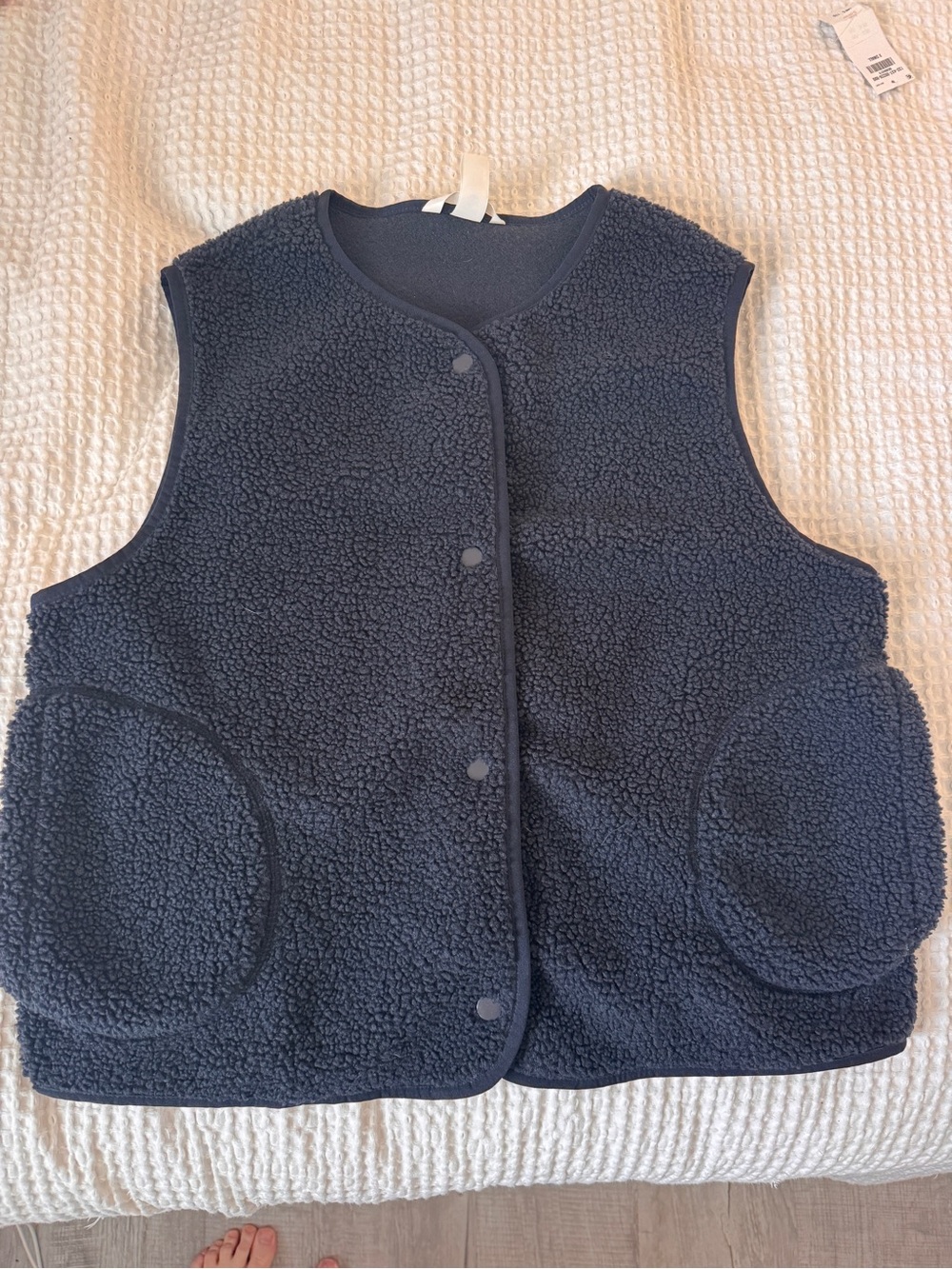 Kids Navy Sherpa Vest - Brand Unspecified